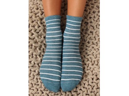 Dámské proužkované ponožky Maisie modré