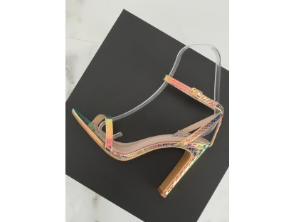 Dámské sandály s texturou hadí kůže Courtney fialové
