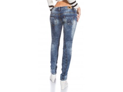 Dámské skinny džíny v sepraném vzhledu Koucla
