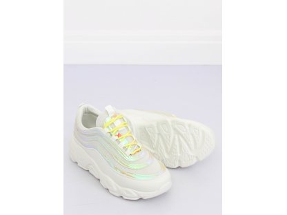 Dámské sportovní boty s hologramem Brandie bílé/žluté