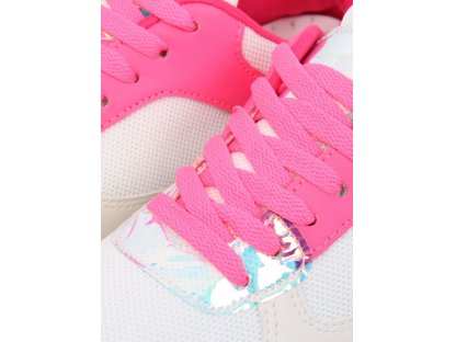 Dámské sportovní boty s hologramem Hannah bílé/růžové