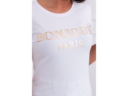 Dámské tričko BONJOUR PARIS Reene bílé