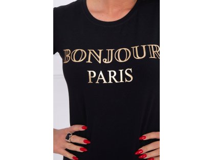 Dámské tričko BONJOUR PARIS Reene černé