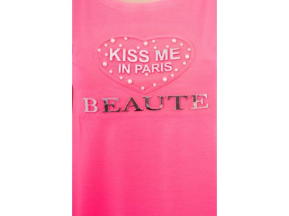 Dámské tričko KISS ME Britta neonově růžové