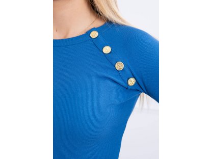 Dámské tričko s knoflíky Roxane modré