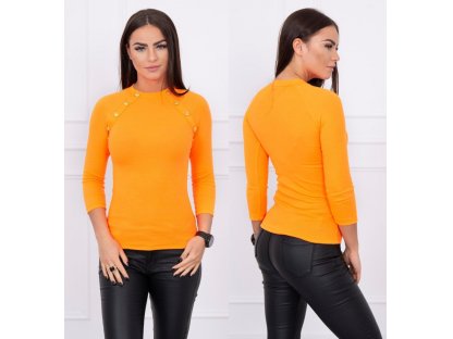Dámské tričko s knoflíky Roxane neonově oranžové