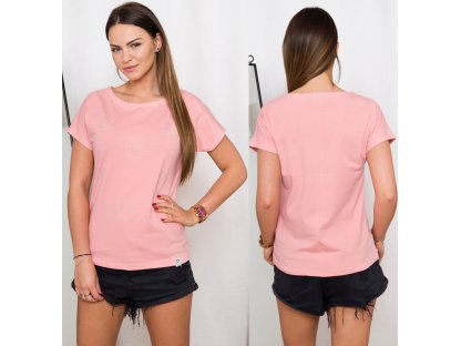 Dámské tričko se srdíčky Annitra růžové