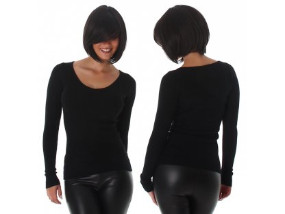 Dámský basic pulovr Sharon černý