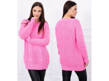 Dámský pletený svetr Stormy neonově růžový
