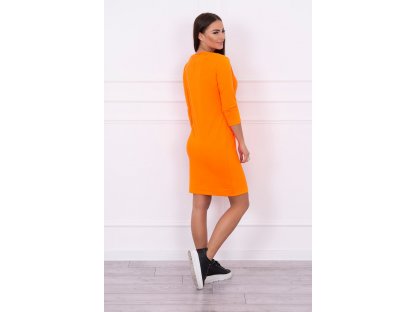 Denní šaty s 3/4 rukávem Dinah neonově oranžové