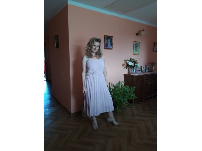Dlouhé letní šaty Kay pudrově růžové