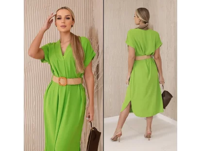 Dlouhé šaty s páskem Sherilyn světle zelené