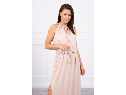 Dlouhé šaty v boho stylu Alannis béžové