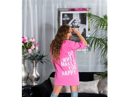 Dlouhé tričko Sadie růžové
