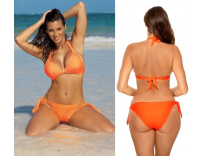 Dvoudílné plavky Colleen neonově oranžové