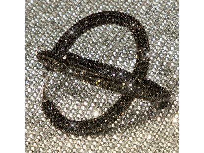 Elegantní kruhové náušnice s kamínky Shae černé