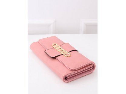 Elegantní peněženka se zlatým ornamentem Clarice růžová