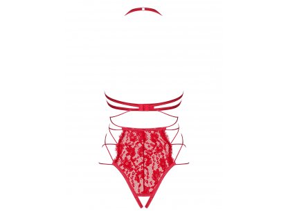 Erotické body s pásky Maeve červené