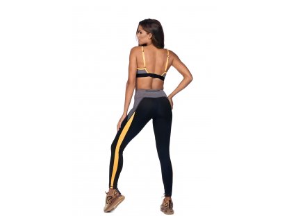 Fitness crop top Chloris grafitový