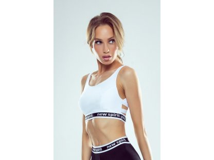 Fitness crop top Rosamond bílý