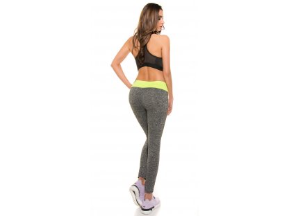 Fitness legíny Neonově žluté