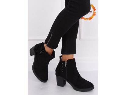 Kotníkové boty s třásněmi Candace černé