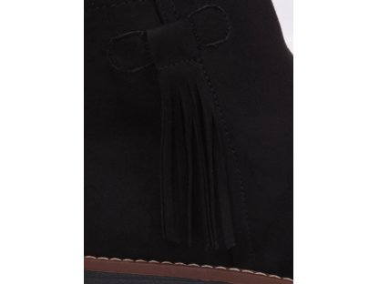 Kotníkové boty s třásněmi Kerena černé