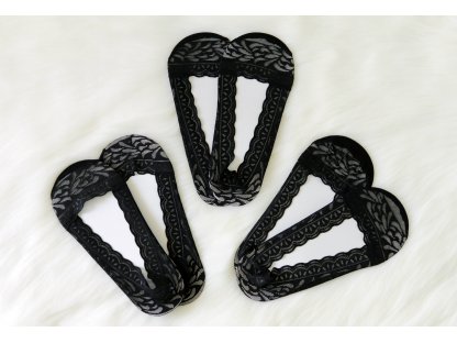 Krajkové ťapky Alise - sada 3 páry - černé