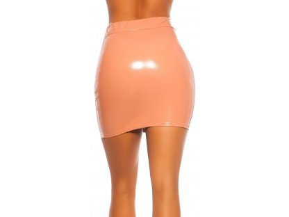 Latexová mini sukně Maralyn starorůžová