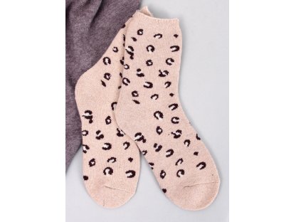 Leopardí ponožky Mandi sada 3 ks
