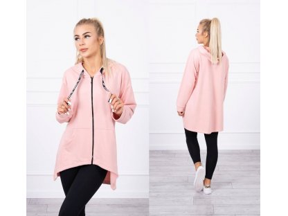 Mikina LOVE s kapucí Tempest pudrově růžová