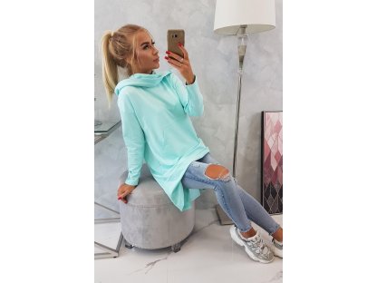 Mikina s dlouhými zády Bet mint