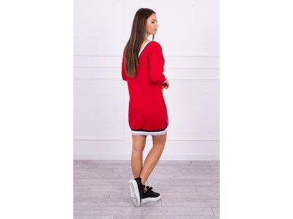Mikinové šaty Ceara červené