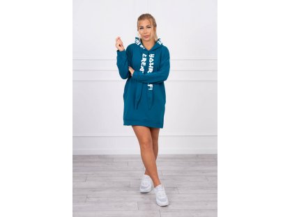 Mikinové šaty s nápisy Arielle námořnické