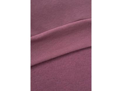Mikinové šaty s rozparky Kit tmavě růžové/černé