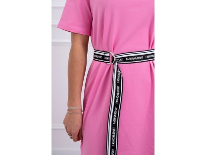 Mini šaty s páskem Marje růžové