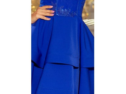 Mini šaty s rozšířenou sukýnkou Harrietta královsky modré