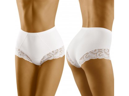 Modelující kalhotky s krajkou Flower bílé