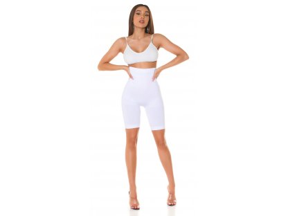 Modelující šortky s vysokým pasem Deena bílé
