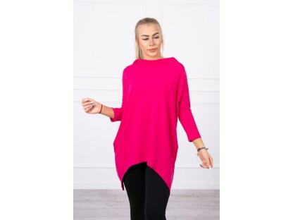 Oversize asymetrická mikina s křídly Tierra fuchsiová