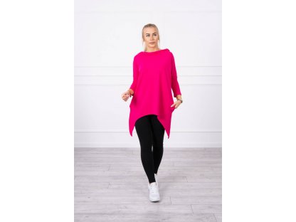 Oversize asymetrická mikina s křídly Tierra fuchsiová
