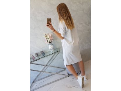 Oversize basic šaty Lacie bílé