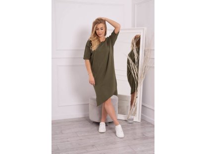 Oversize basic šaty Lacie khaki