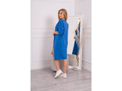 Oversize basic šaty Lacie modré