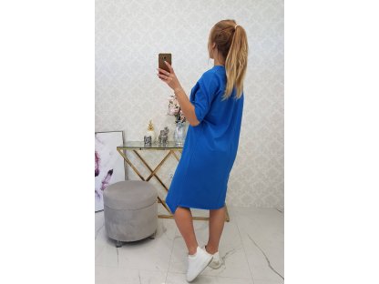 Oversize basic šaty Lacie modré