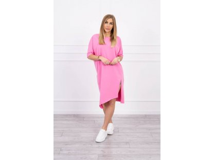 Oversize basic šaty Lacie růžové