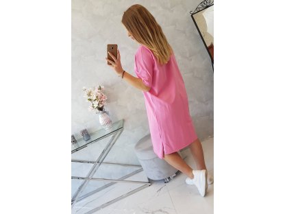 Oversize basic šaty Lacie růžové