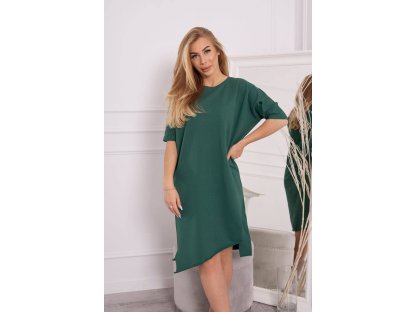 Oversize basic šaty Lacie tmavě zelené