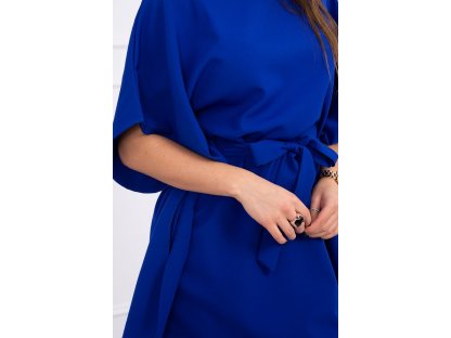 Oversize šaty s netopýřími rukávy Becci královsky modré