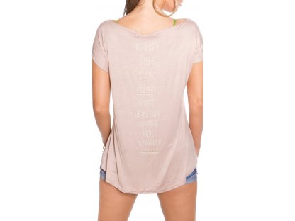 Oversize tričko Fashion Icons Cappuccino